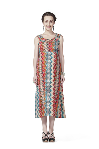 Napius Radiation Printed Safe Maternity Maxi Dress – Viscose
